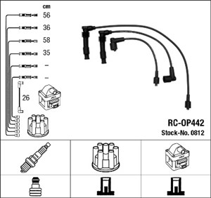 Tennledningssett, OPEL CALIBRA A, VECTRA A, VECTRA A Halvkombi, VECTRA B, VECTRA B Halvkombi, 1612611, 90 510 854, 90510854