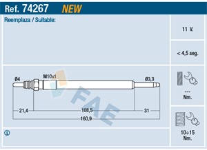 Glødeplugg, HONDA ACCORD VII, ACCORD Tourer VII, CIVIC Hatchback VIII, CR-V II, CR-V III, FR-V, 12291 RBD E011, 12291 RMA XE011, 12291-R