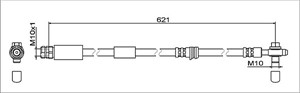 Bremseslange, Framaksel høyre, Framaksel venstre, AUDI,SEAT,SKODA,VW, 2Q0 611 701 A, 2Q0611701A