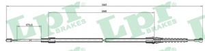 Kabel, parkeringsbremse, Bak, Høyre, Venstre, AUDI A1, A1 Sportback, SEAT IBIZA IV, IBIZA SC IV, IBIZA ST IV, VW POLO V, 6R0609721C