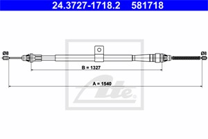 Kabel, parkeringsbremse, Bakre venstre, NISSAN MICRA III, MICRA C+C III, 36531-AX600, 36531-AX601