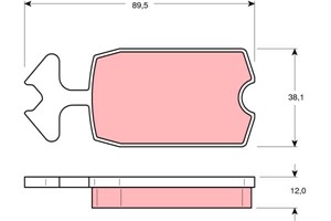 Bremseklosser sett, Framaksel, CITROËN 2 CV, ACADIANE, DYANE, MEHARI, 1M 543 427 9A, 5441968, 5441971, 75516219, 75516220, 95 551 761, 9