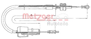 Gasskabel, OPEL CORSA B, CORSA B Skåp/halvkombi, 847060, 90411040