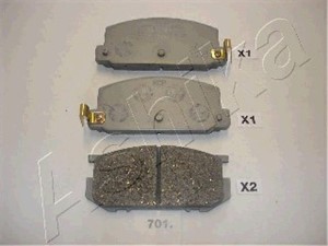 Bremseklosser sett, Framaksel, SUBARU LEONE II, LEONE Hatchback II, LEONE Kombi II, 72519-1072, 72519-1073, 72519-1075, 72519-1082, 7251