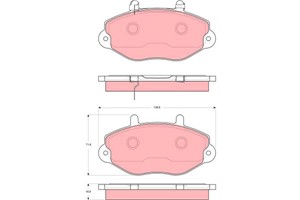 Bremseklosser sett, Framaksel, FORD TRANSIT Buss, TRANSIT Flak/chassi, TRANSIT Skåp, TRANSIT TOURNEO Buss, 1074972, 1134159, 1301592, 92