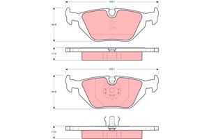 Bremseklosser sett, Bakaksel, BMW, 1 160 340, 1 160 533, 1 161 455, 1 164 501, 1 165 235, 34 21 1 160 340, 34 21 1 160 533, 34 21 1 161