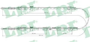 Kabel, parkeringsbremse, Bak, Høyre, Venstre, FORD TRANSIT Buss, TRANSIT Flak/chassi, TRANSIT Skåp, TRANSIT TOURNEO Buss, 6658706, 92VR2