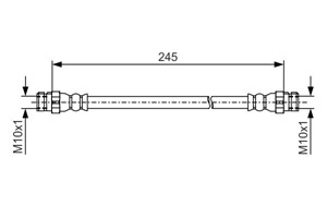 Bremseslange, Bakaksel, SKODA YETI, VW DERBY, EOS, SCIROCCO III, SCIROCCO Van, 1Q0 611 775 A, 1Q0 611 775 D