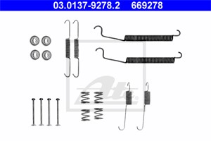 Tilbehørsett, bremsesko, Bakaksel, PEUGEOT,RENAULT, 4308 68, 60 01 547 628, 77 01 208 856, 77 01 209 589