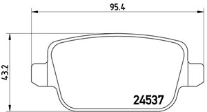 Bremseklosser sett, Bakaksel, FORD, 1438867, 1439867, 1445214, 1459408, 1477803, 15662234, 1566234, 1585939, 1682005, 1699667, 1756395,