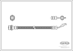 Bremseslange, Bakaksel, TOYOTA AVENSIS, 90080-94178