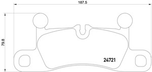 Bremseklosser sett, Bakaksel, PORSCHE CAYENNE, VW TOUAREG, TOUAREG VAN, 7P0698451, 7P0698451A, 7P6698451, 7P6698451C, 95835293900, 95835