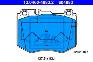 Bremseklosser sett, Framaksel, MERCEDES-BENZ, 000 420 80 00, 000 420 81 00, 008 420 18 20, 008 420 19 20, A 000 420 80 00, A 000 420 81