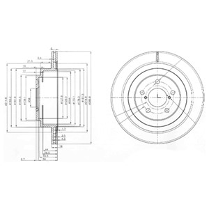 Bremseskive, Bakaksel, SUBARU IMPREZA Kombi, IMPREZA Sedan, LEGACY IV, LEGACY Kombi IV, 26700-AE030, 26700-AE070, 26700-AE080, 26700-AE0
