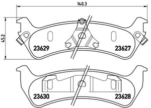 Bremseklosser sett, Bakaksel, FORD USA EXPLORER, 1L2Z2200CA, 2L2Z2200BA, 2U2Z2V200BB, 3648797, 3L2J2200AA, 4056992, 4565830, 5262349, F5