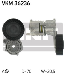 Strammerull, kilerem med ribber, Senter, Øvre, FORD FOCUS II, VOLVO C30, C70 Cabriolet II, S40 II, V50, 1374425, 30650957, 6M5Q 6A228 AA