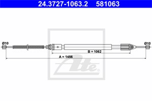 Kabel, parkeringsbremse, Bak, RENAULT MEGANE Classic I, MEGANE Grandtour I, Megane Kombi van I, 77 00 421 024