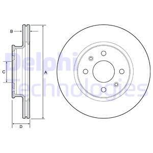 Bremseskive, Framaksel, HYUNDAI i10 I, i20 I, 51712-1J500