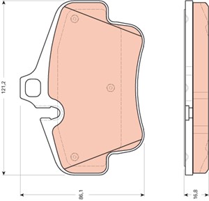 Bremseklosser sett, Bakaksel, PORSCHE 718 BOXSTER, 718 CAYMAN, 911, 911 Cabriolet, 911 Targa, BOXSTER, BOXSTER Spyder, CAYMAN, 996 352 9