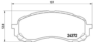 Bremseklosser sett, Framaksel, SUBARU IMPREZA Halvkombi, IMPREZA Kombi, IMPREZA Sedan, 26296AE150, 26296AE190, 26296AE200, 26296FG000, 2