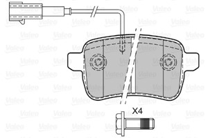 Bremseklosser sett, Bakaksel, ALFA ROMEO GIULIA, GIULIETTA, GIULIETTA Skåp/halvkombi, 71770092, 77365357