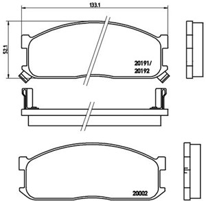 Bremseklosser sett, Framaksel, FORD,KIA,MAZDA, 07K1F3328Z, 0K70Y3328Z, 0K7103328Z, 0K71E3328Z, 1U183328Z, 1U1A3328Z, 3250077, 3256541, 4