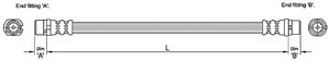 Bremseslange, Foran høyre, Foran venstre, AUDI A8 D3, 4E0 611 707A, 4E0 611 707C