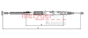 Kabel, parkeringsbremse, Bak, Bakre venstre, Venstre, ALFA ROMEO,FIAT,LANCIA, 0000007714822, 0000060806307, 0000060806311, 0000060813056