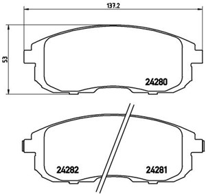 Bremseklosser sett, Framaksel, FIAT SEDICI, NISSAN CUBE, SUZUKI SX4, SX4 Sedan, 41060AU091, 5581080J01, 5581080J02, 5581080J03, 5581080J