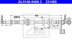 Bremseslange, Bakaksel, AUDI A4 Allroad B8, 8K0 611 775 G