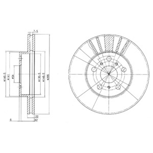 Bremseskive, Framaksel, TOYOTA, 43512-20360, 43512-20410, 43512-32090, 4351232170, 43512-32180, 43512-32190