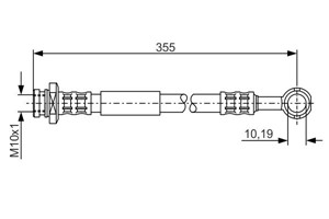 Bremseslange, Foran, Framaksel høyre, Høyre, SUZUKI JIMNY Terrängbil täckt, JIMNY Terrängbil öppen, 51540 81A00 000, 51540-81A00