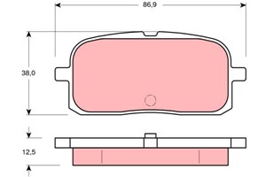 Bremseklosser sett, Bakaksel, TOYOTA PASEO Cabriolet, PASEO Coupé, 04466-16010, 04466-18010, 04492-10010, 04492-16010, 04492-18010