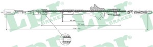 Kabel, parkeringsbremse, Høyre, Venstre, AUDI 100 C3 Avant, 100 C3 Sedan, 443609721, 443609721K