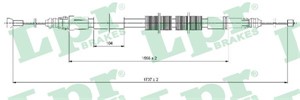 Kabel, parkeringsbremse, Bak, Høyre, Venstre, CITROËN,FIAT,PEUGEOT, 1400204880, 474612