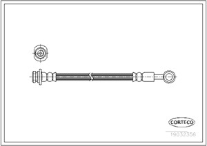 Bremseslange, Bakaksel, Hjulside, NISSAN PATROL GR IV, 4621002J10