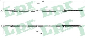 Kabel, parkeringsbremse, Bak, RENAULT ESPACE III, 6025370827