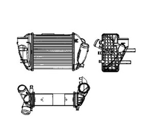 Ladeluftkjøler, Venstre, AUDI A4 B6, A4 B6 Avant, A4 B6 Cabriolet, A4 B7, A4 B7 Avant, 31261191, 8624522, 8683212, 8E0145805E, 8E0145805