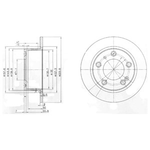 Bremseskive, Bakaksel, CITROËN XM, XM Break, 4246.T3, 95030547, 95661814, E169117, E169255