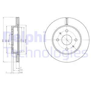 Bremseskive, Framaksel, DAIHATSU COPEN, CUORE VII, SIRION, YRV, SUBARU JUSTY IV, 43512-97402, 4351297402000