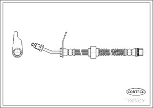 Bremseslange, Framaksel, OPEL MOVANO A Buss, MOVANO A Flak/chassi, MOVANO A Skåp, RENAULT MASTER Skåp I, VAUXHALL MOVANO Mk I, 4403643,