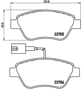 Bremseklosser sett, Framaksel, ALFA ROMEO,CITROËN,FIAT,PEUGEOT, 1609253280, 1617283380, 1618111580, 4254C8, 71770098, 71770118, 77364874