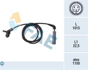 Sensor, hjulturtall, Bakaksel, BMW 3 [E46], 3 Cabriolet [E46], 3 Compact [E46], 3 Coupé [E46], 3 Touring [E46], 34 52 1 164 370, 34 52 1