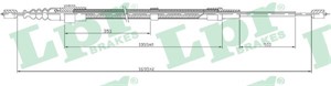 Kabel, parkeringsbremse, Bak, Høyre, Venstre, AUDI,SEAT,SKODA,VW, 1J0609721E