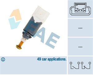 Bremselysbryter, RENAULT, 4B3 498 998 S1, 4B3 498 998, 82 00 168 238