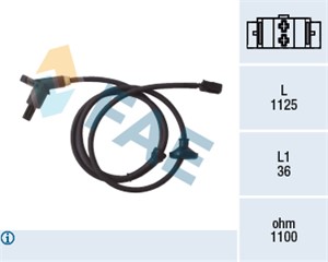 Sensor, hjulturtall, Bakaksel, VW GOLF III, GOLF Cabriolet III, GOLF Cabriolet IV, GOLF Variant III, VENTO, 1H0 927 807 D, ALS-425
