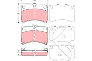 Bremseklosser sett, Framaksel, DAIHATSU CUORE V, 0449197202, 04491-97202, 0449197202000, 04491-97202-000