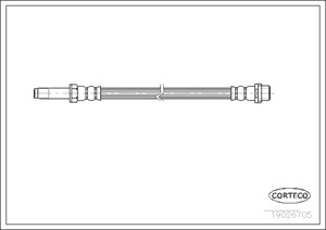 Bremseslange, Hjulside, Foran eller bak, Kjøretøysiden, MERCEDES-BENZ,VW, 2D0611701, 2D0611701A, 2D0611701B, 9014280435