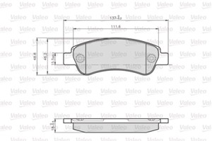 Bremseklosser sett, Bakaksel, CITROËN,FIAT,PEUGEOT, 1611140880, 425359, 4253-59, 425360, 4253-60, 425469, 4254-69, 77364016, 95611498