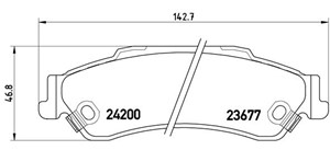 Bremseklosser sett, Bakaksel, CHEVROLET BLAZER S10, 18025475, 18026156, 8180261560